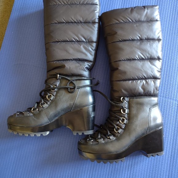 LIke new Rockport winter boots puffer high platform size 4.5 / 5 black - Picture 6 of 7